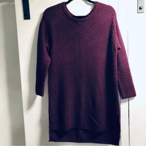 Vince Camuto Medium Purple Long Sleeve Tunic Pull Over Sweater
